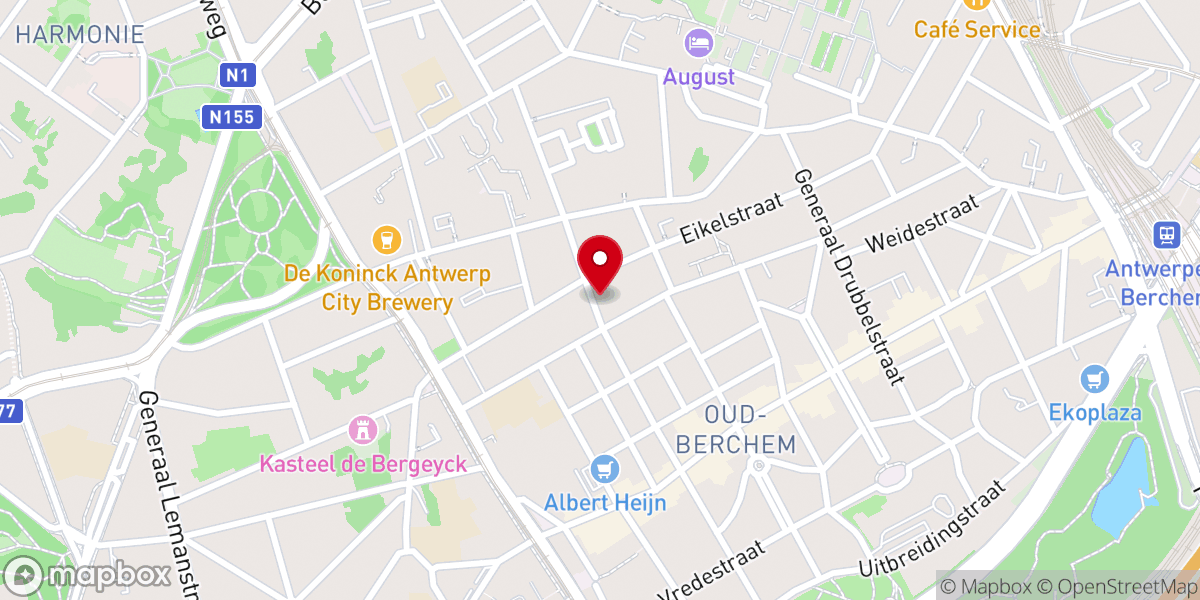 Map showing location of Evangelische Christengemeente Berchem