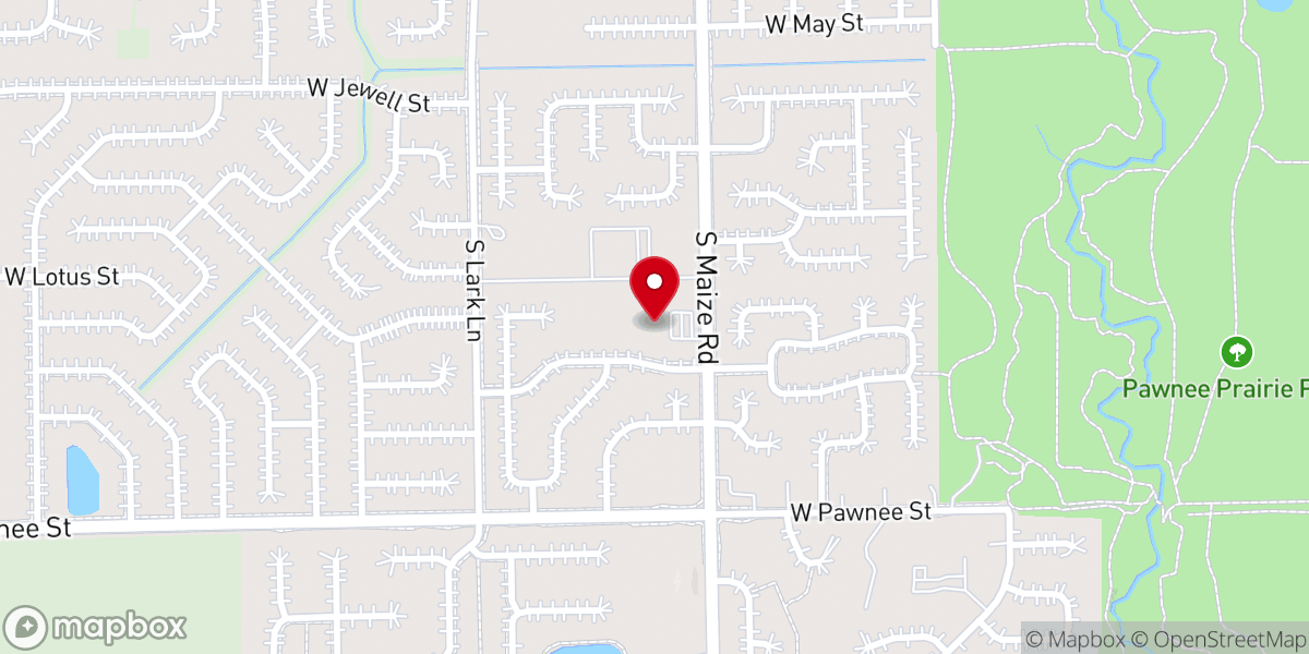 Map showing location of Calvary Chapel West Wichita