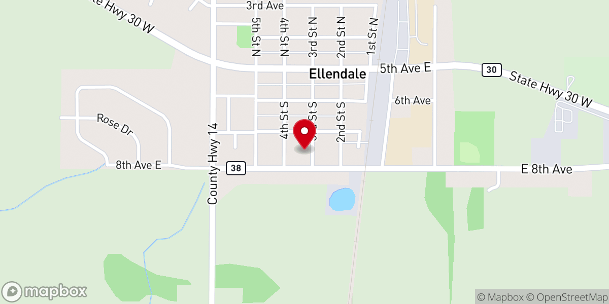 Map showing location of Vibrant Life Assembly of God Church