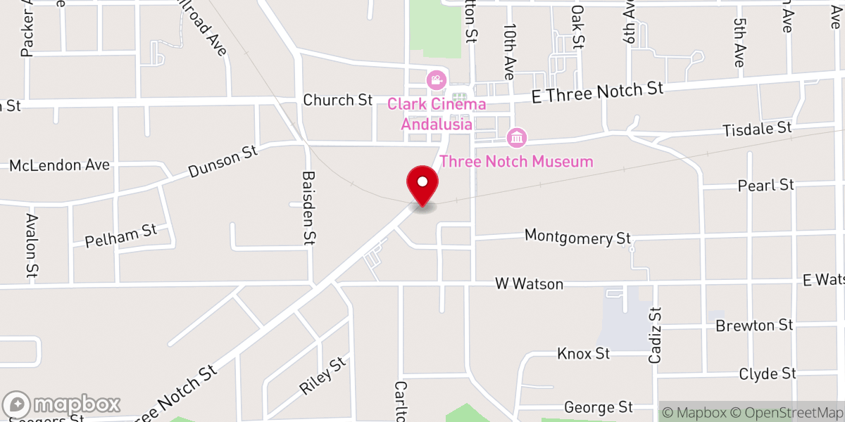 Map showing location of Bible Believers Baptist Church