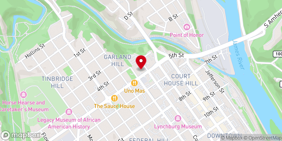 Map showing location of Freedom Fire Church