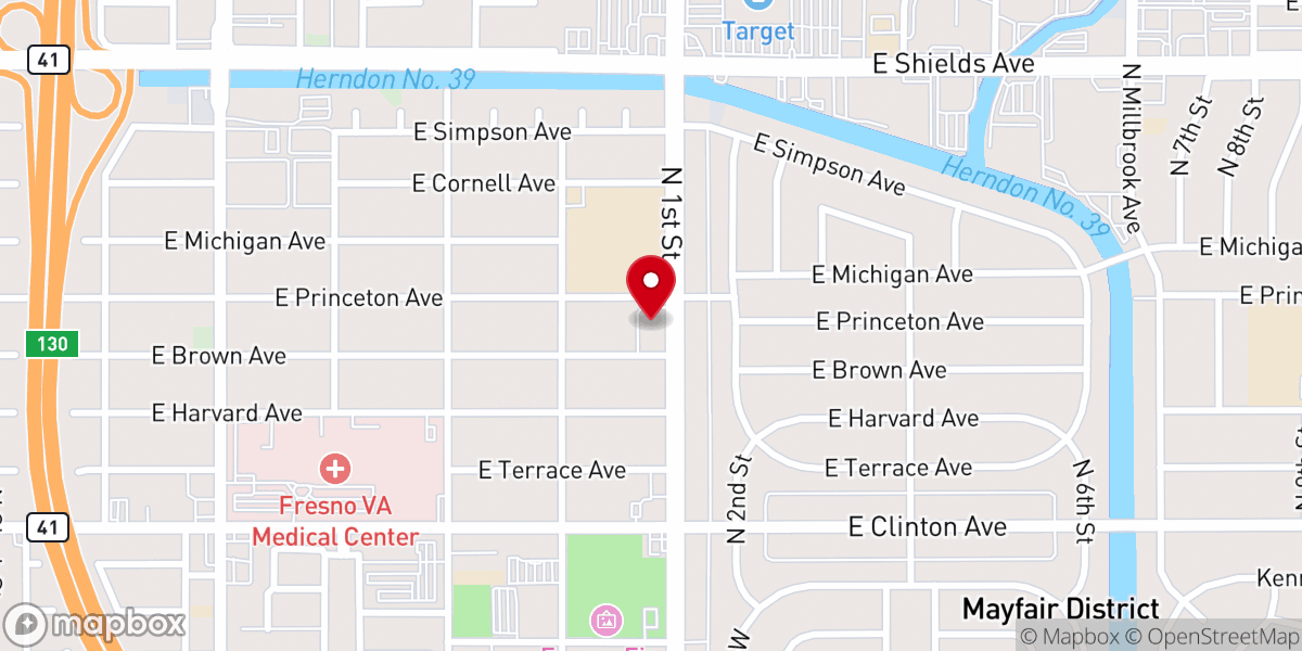 Map showing location of First Covenant Church