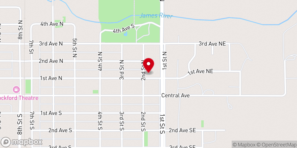 Map showing location of St John's Catholic Church Rectory