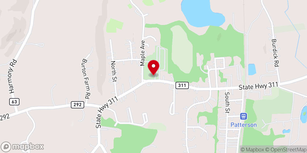 Map showing location of Presbyterian Church-Patterson