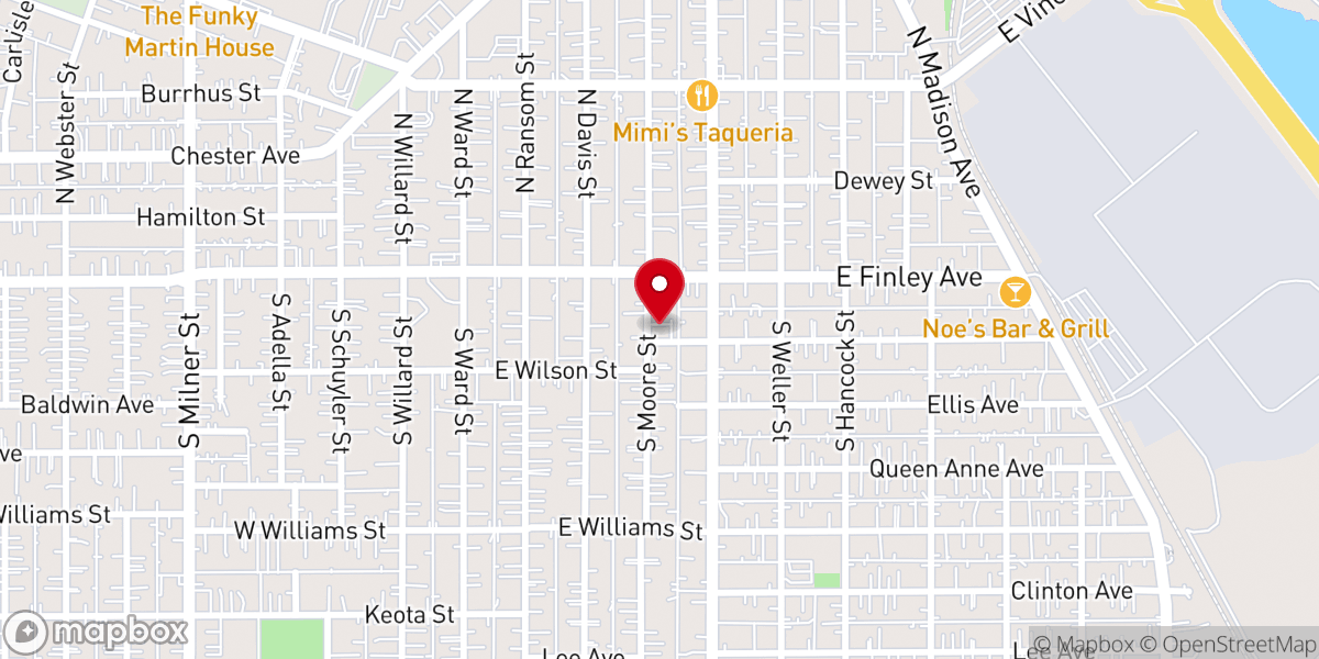 Map showing location of Church of God of Prophecy