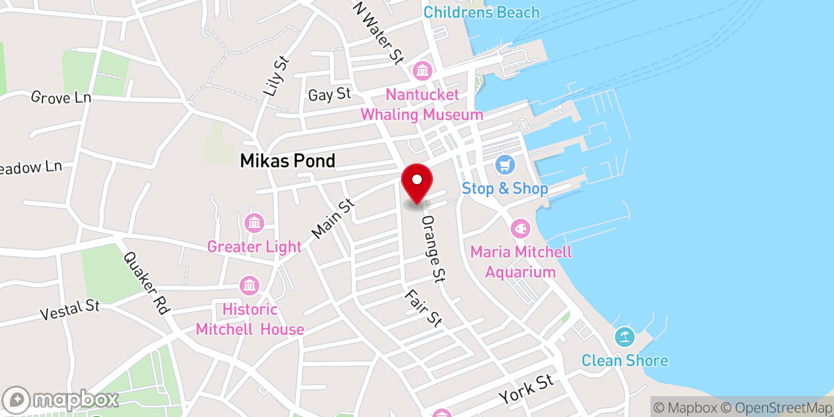 Map showing location of Nantucket Unitarian Universalists