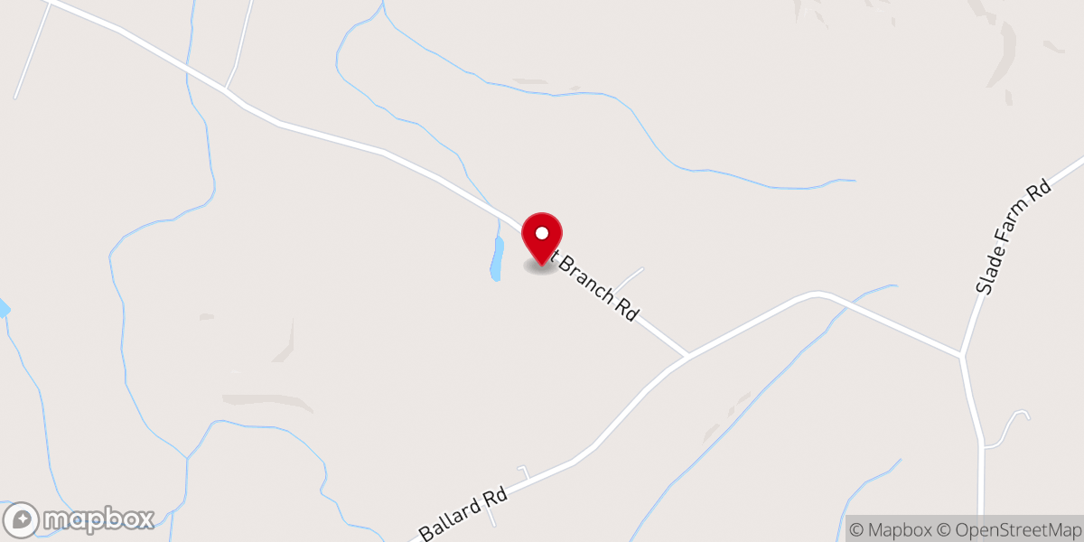 Map showing location of Poplar Point Baptist Church