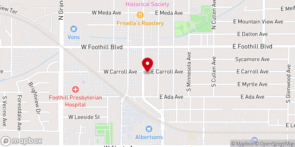 Map showing location of Gospel Hills Community Church
