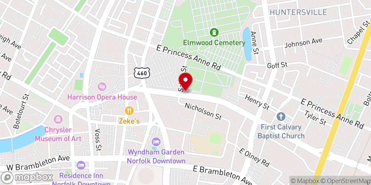Map showing location of Saint Paul CME Church