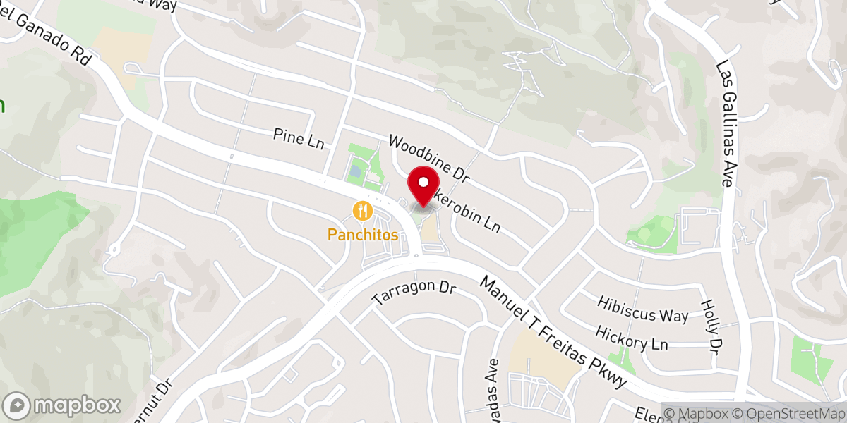 Map showing location of Christ Presbyterian Church in Terra Linda