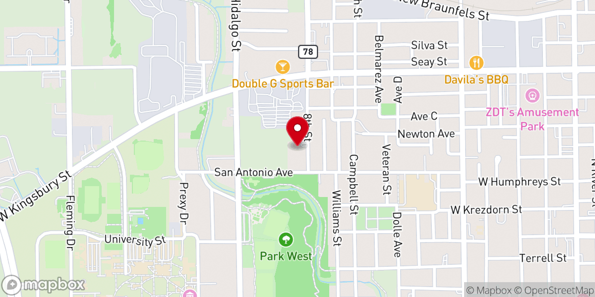 Map showing location of Christian Fellowship Baptist Church