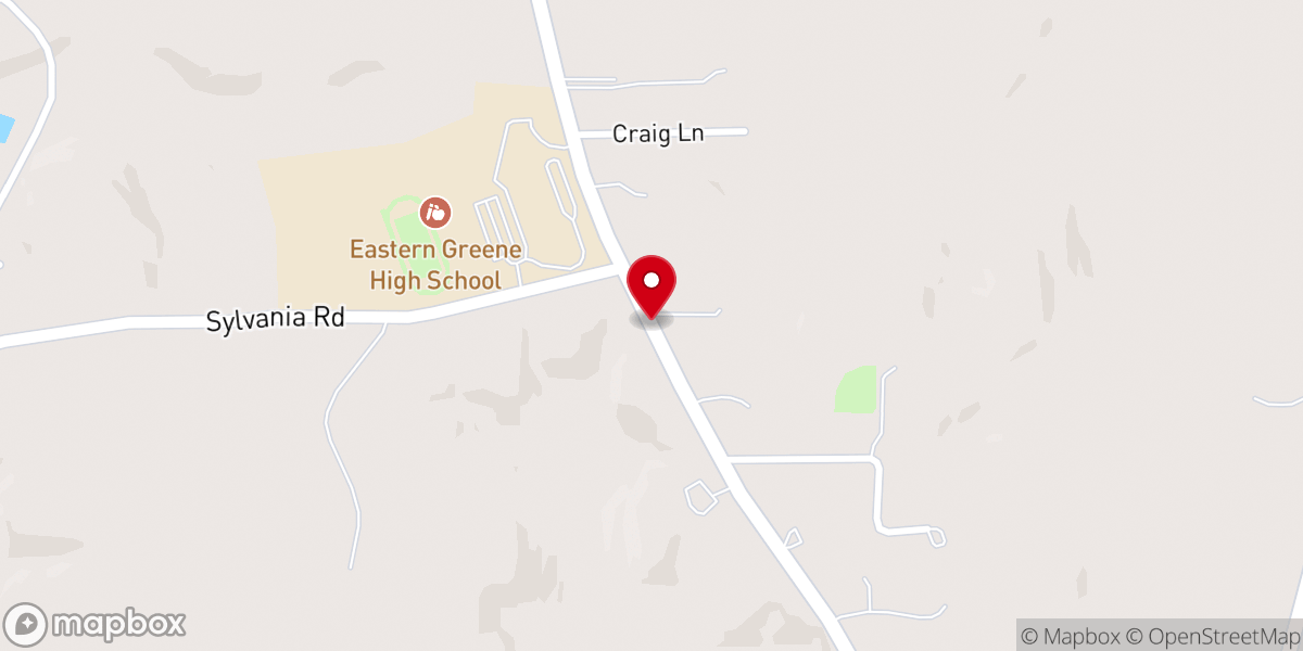 Map showing location of Little Cincinnati Trinity Pentecost Church