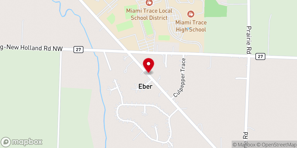 Map showing location of Harmony Church