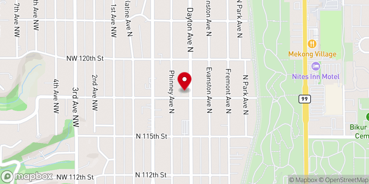 Map showing location of Christ the King Catholic Church