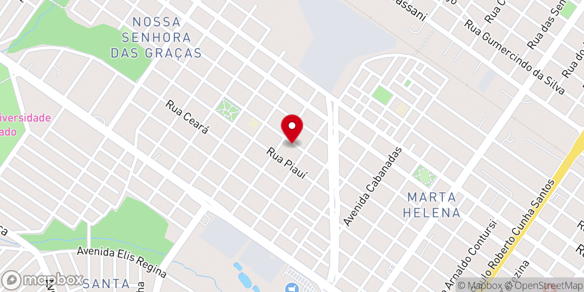 Map showing location of IEADVEC Udi - igreja Evangélica Assembleia de Deus