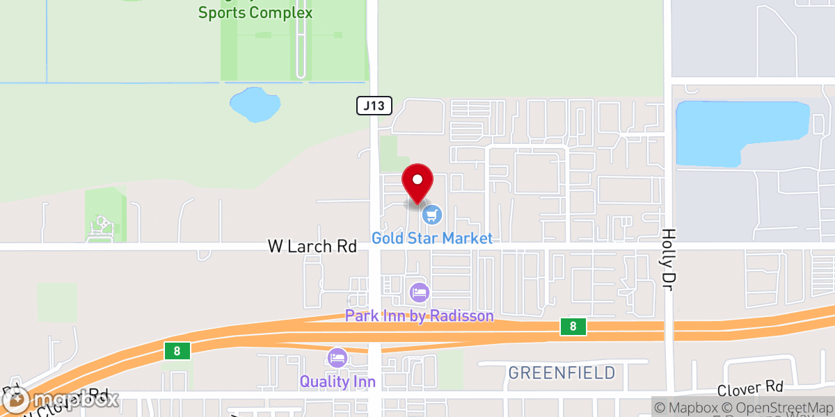 Map showing location of Solid Rock Christian Center