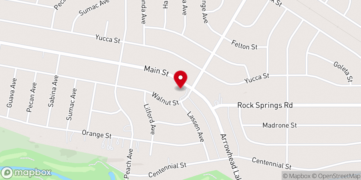 Map showing location of Hesperia United Methodist Church