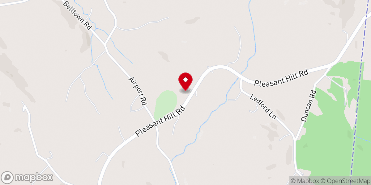 Map showing location of Pleasant Hill Baptist Church
