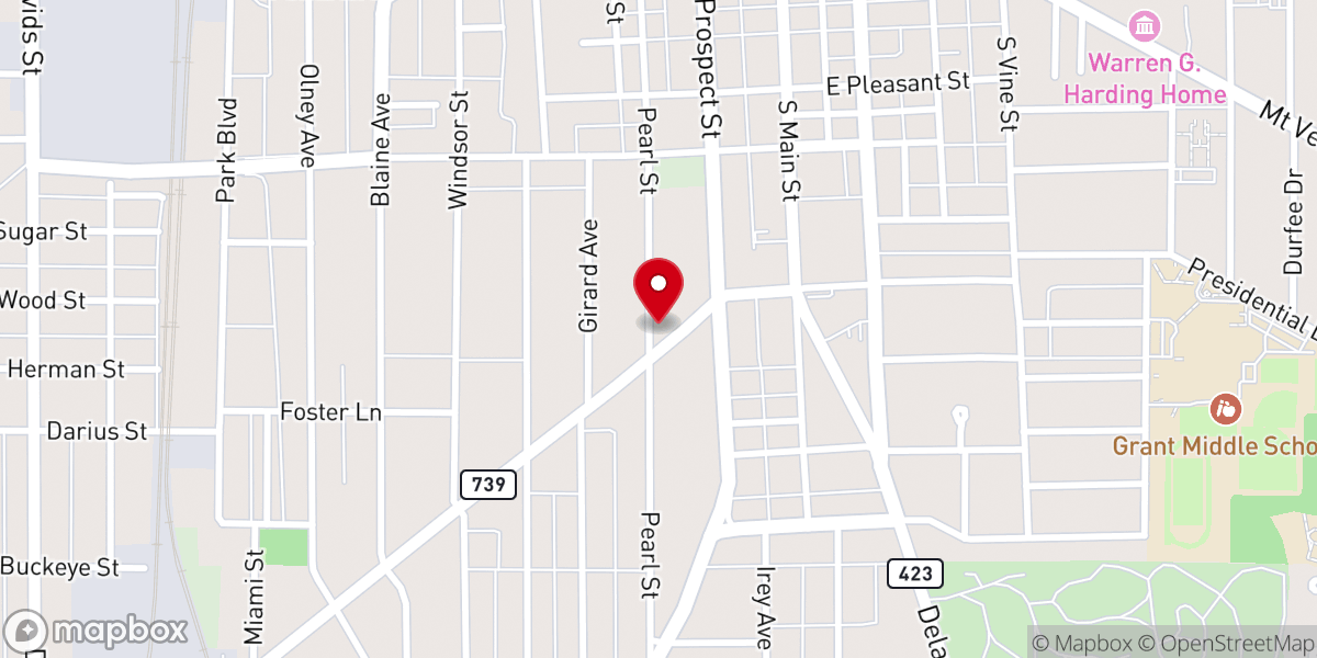 Map showing location of United Pentecostal Church