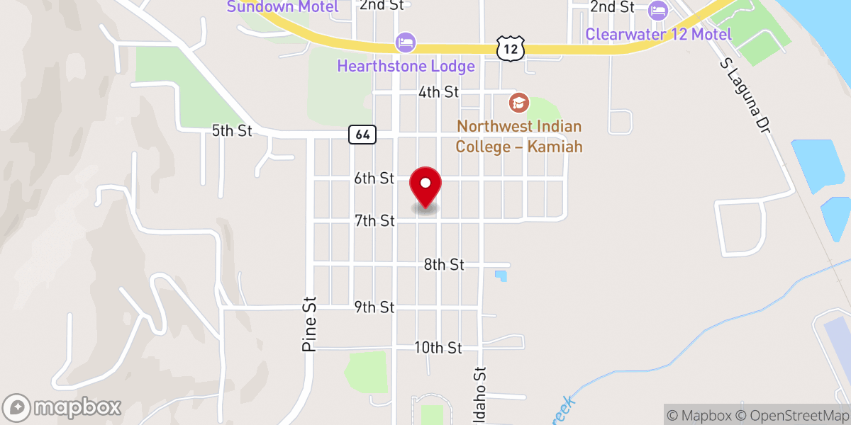 Map showing location of American Legion Post 75
