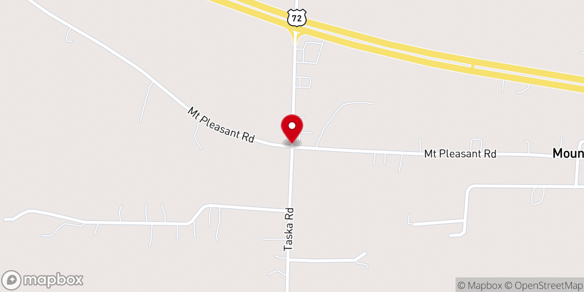Map showing location of Revive Church