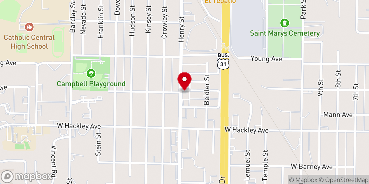 Map showing location of Kelly Catholic Center