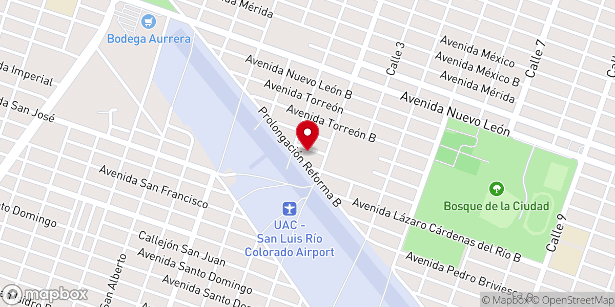 Map showing location of Rectoría María Reina de la Paz