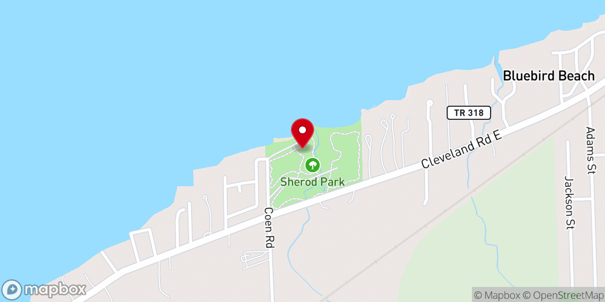 Map showing location of Sherod Park
