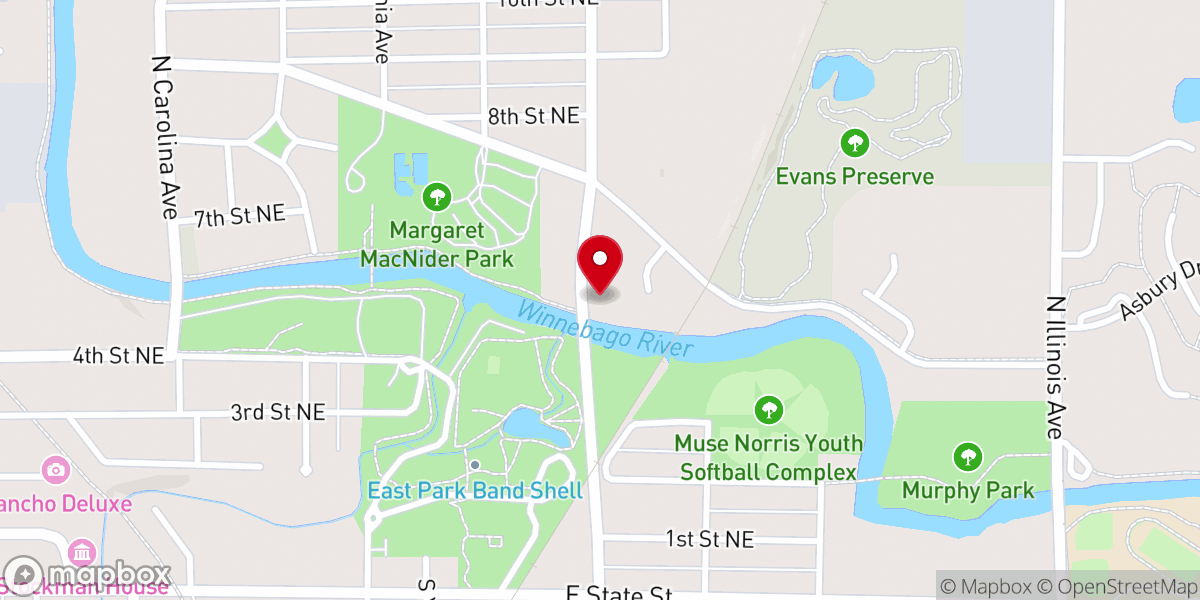 Map showing location of Riverside Friends Church