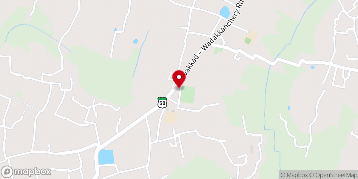 Map showing location of Arthat Kunnamkulam Mar Thoma Syrian Church