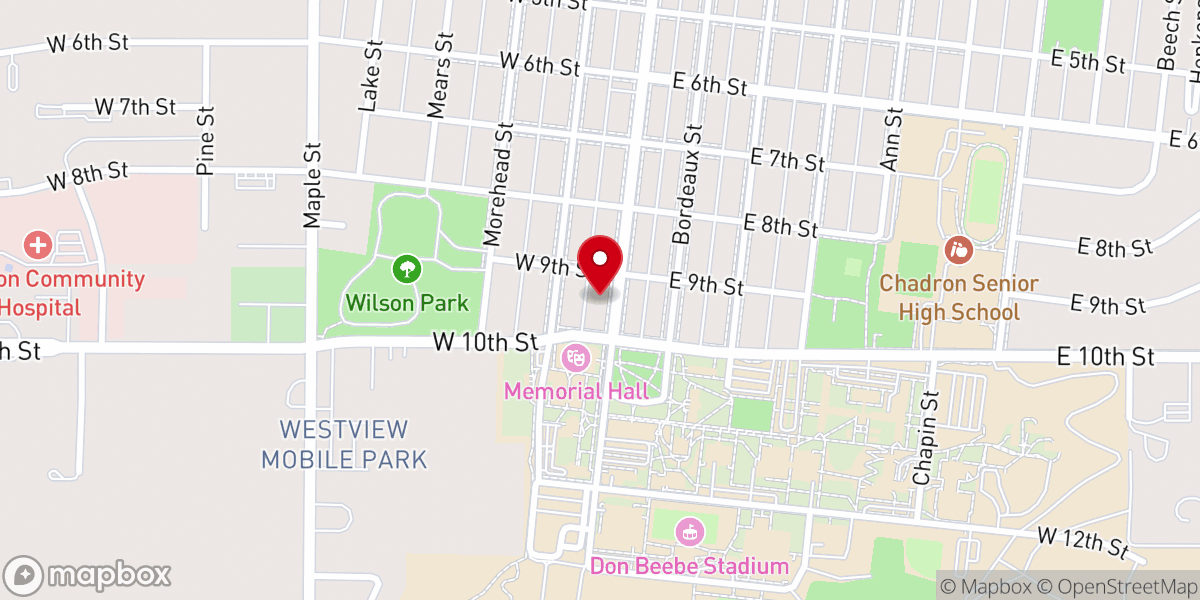 Map showing location of Frontier Catholic