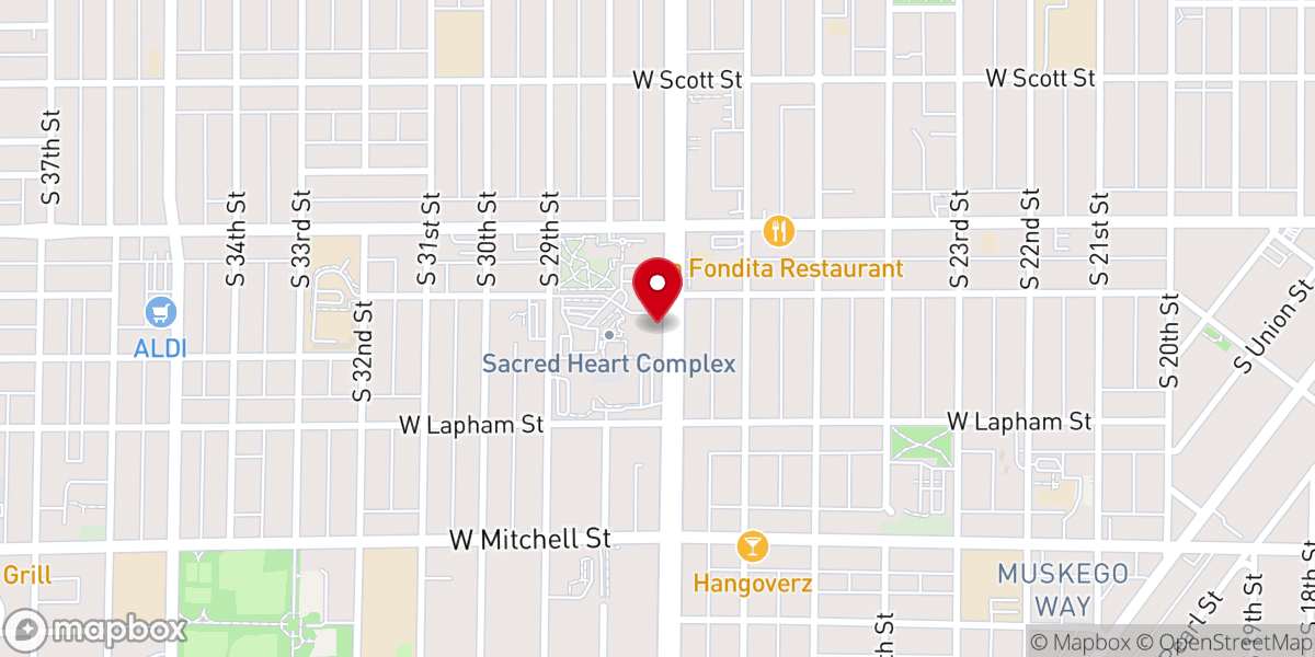 Map showing location of St. Joseph Chapel