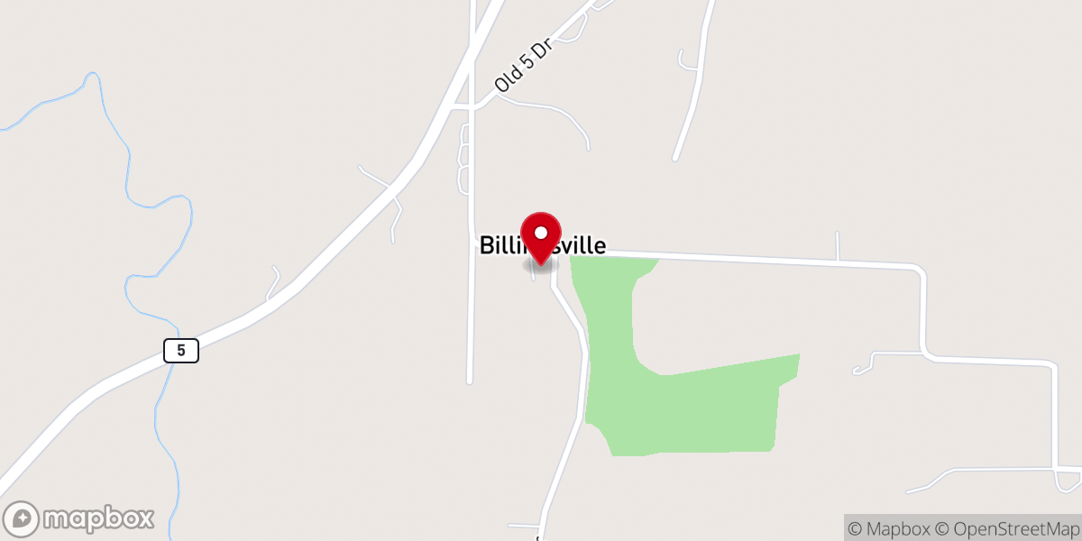 Map showing location of St Johns United Church of Christ