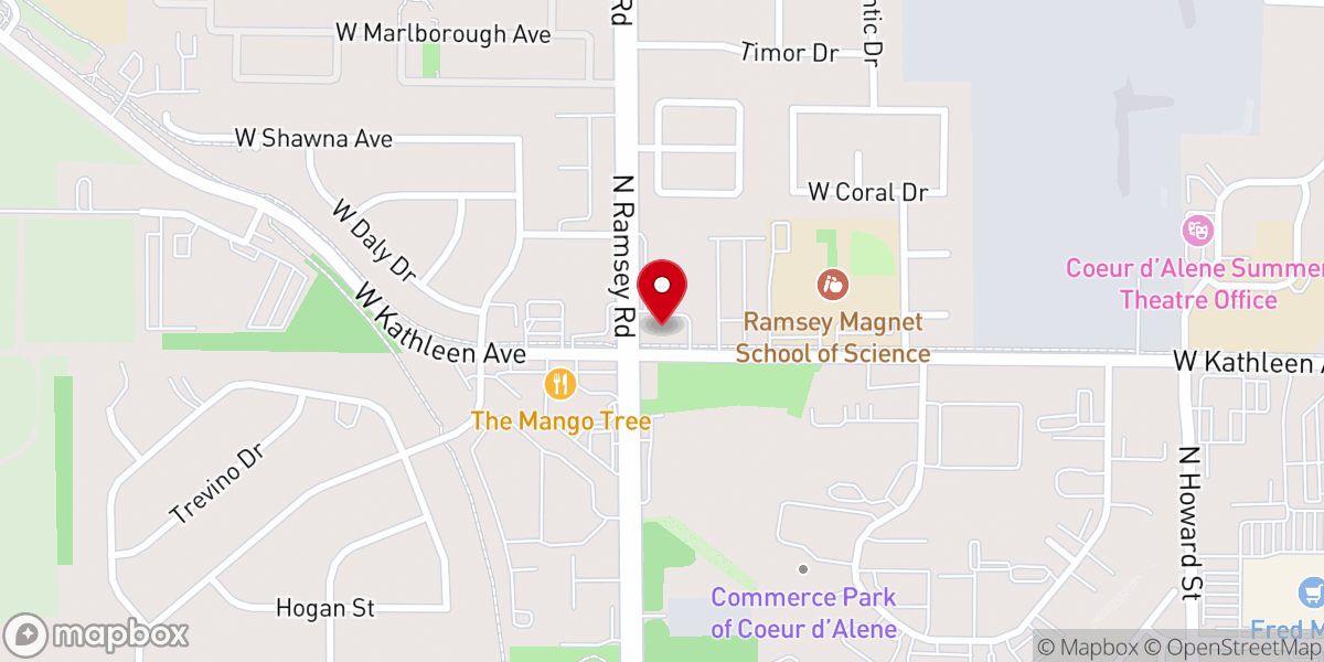 Map showing location of Lutheran Church of the Master