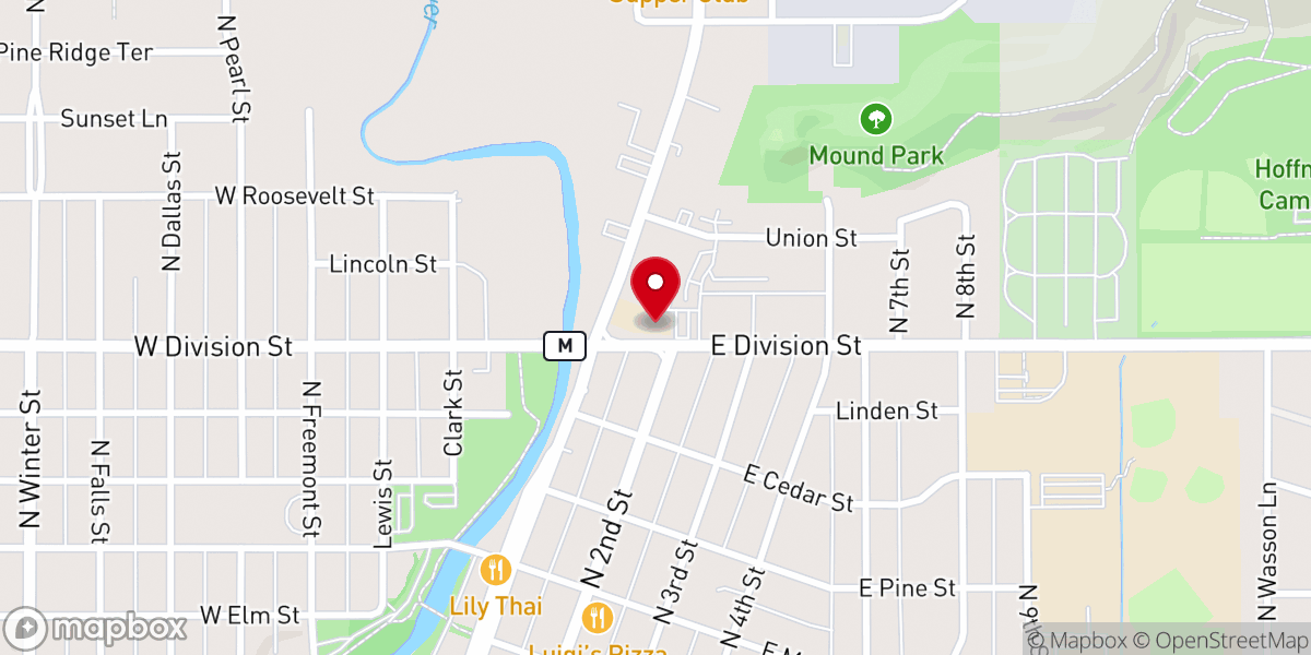 Map showing location of Saint Bridget Parochial Grade School