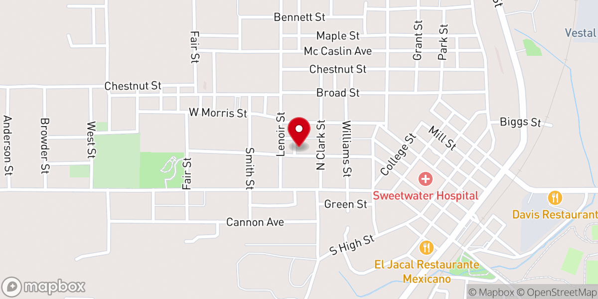 Map showing location of Mt. Bethel Baptist Church
