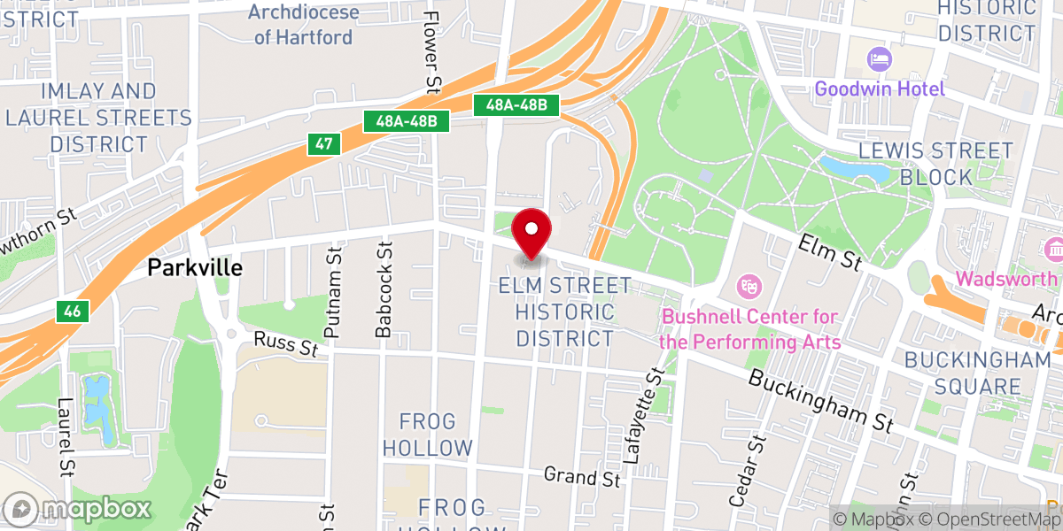 Map showing location of Emanuel Lutheran Church