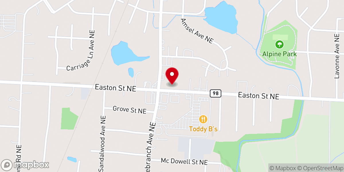 Map showing location of Unitarian Universalist Congreg