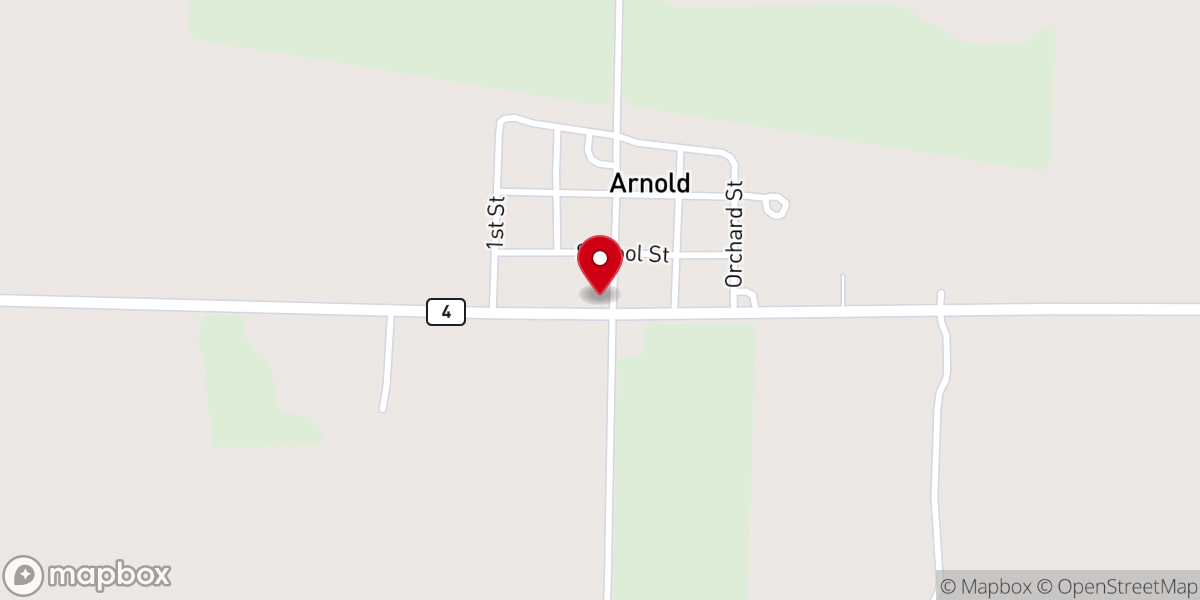 Map showing location of Arnold United Methodist Church