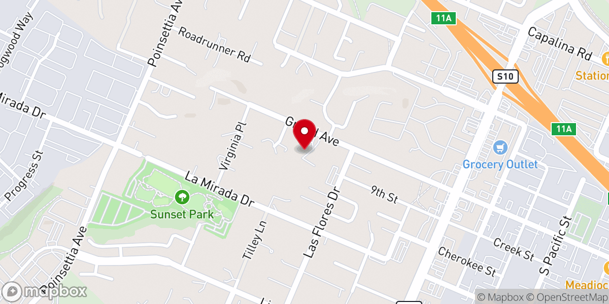 Map showing location of San Marcos Lutheran Church Children's Center