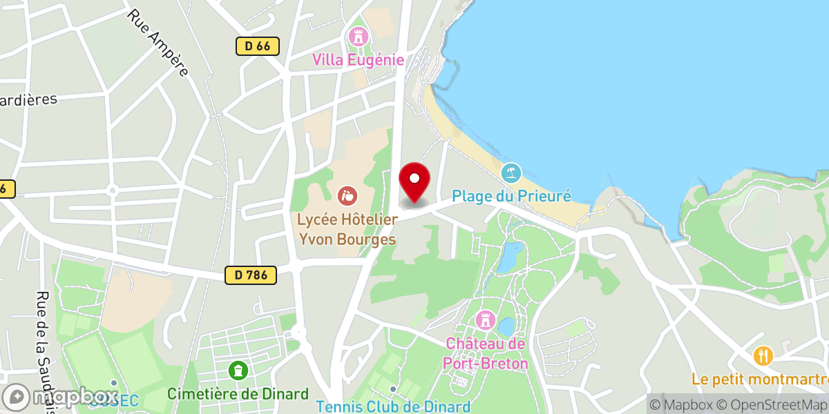 Map showing location of Le Parc du Prieuré