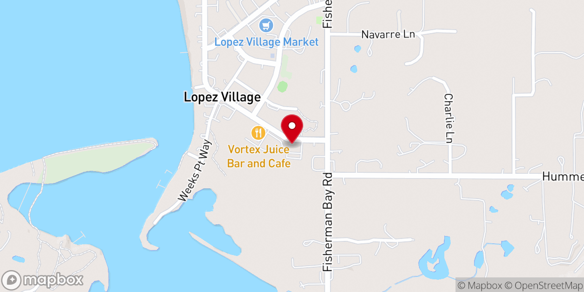 Map showing location of Lopez Island Community Church