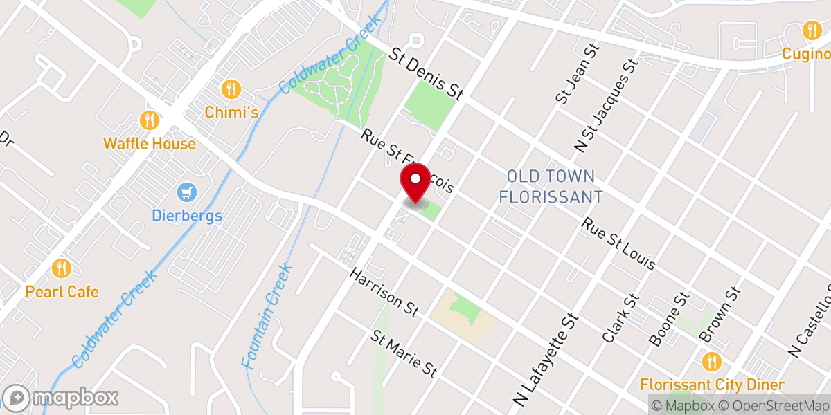 Map showing location of Team Food Pantry