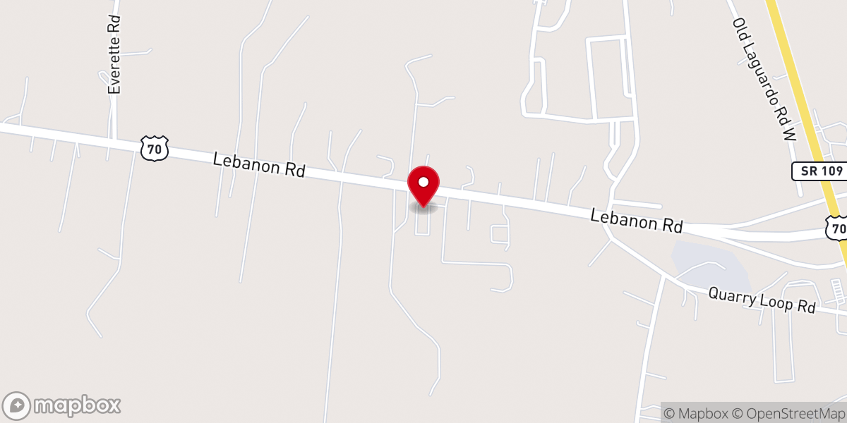 Map showing location of Liberty Church