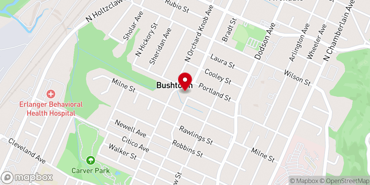 Map showing location of Thankful Missionary Baptist Church