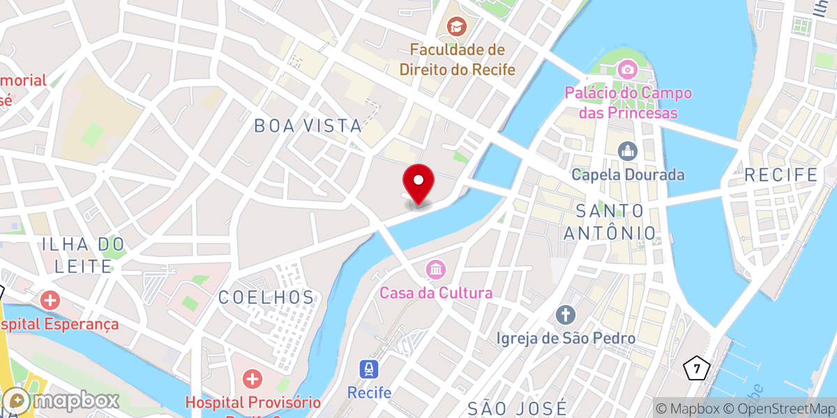 Map showing location of Igreja Presbiteriana do Recife