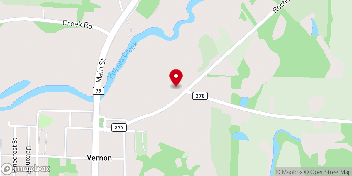 Map showing location of Calvary Hill Pentecostal Church