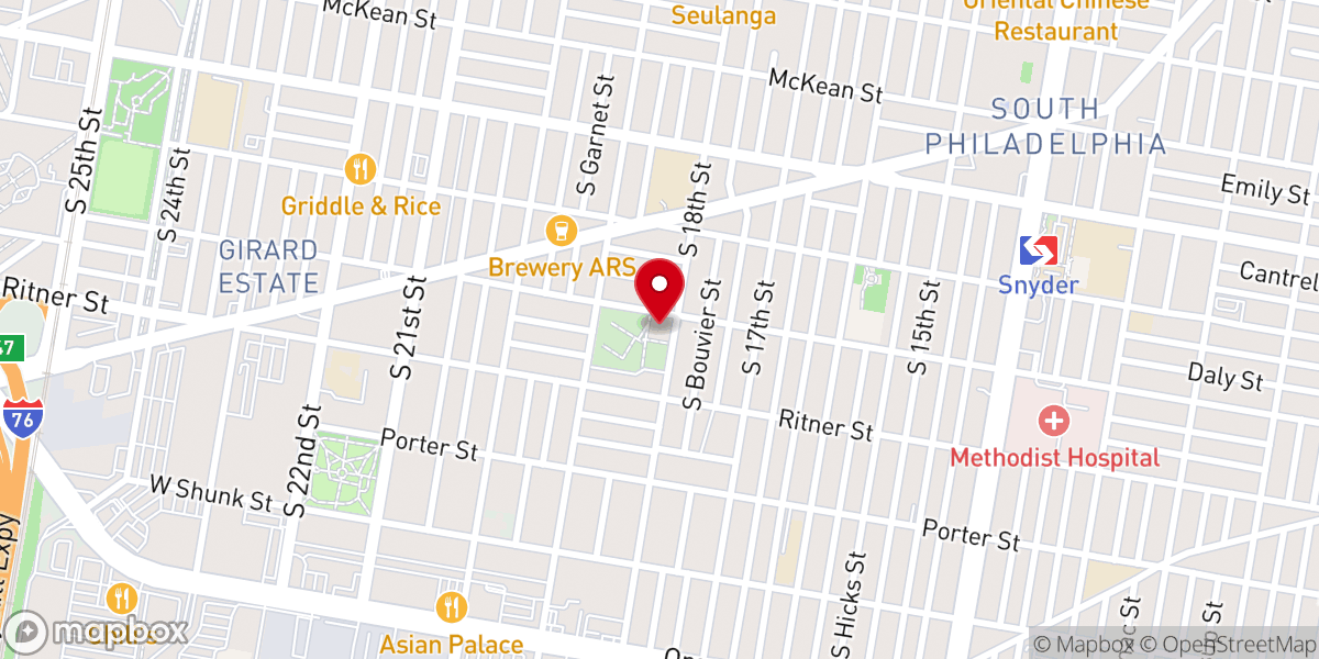 Map showing location of Evangelical Lutheran Church of the Trinity