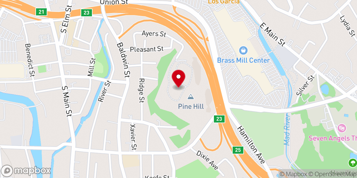 Map showing location of Holy Land Cross