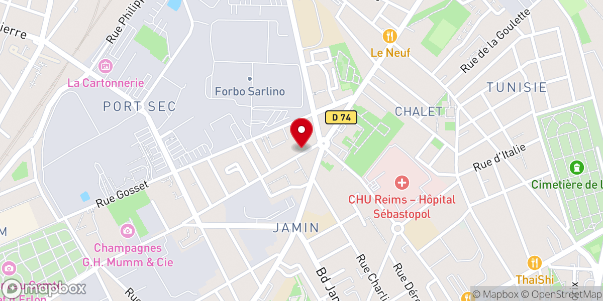 Map showing location of Église Sainte-Jeanne-d'Arc